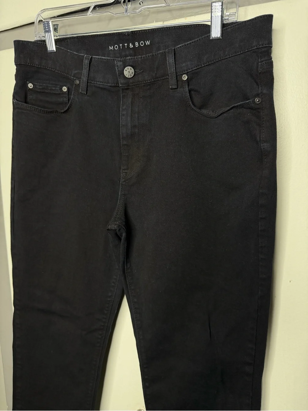 Mott & Bow Slim Fit Jeans Mens 34x30 Black Stretch Denim Jay Rins